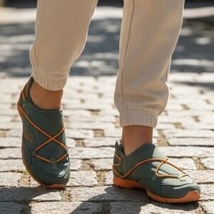 Polo Sport Olive Green & Orange Slip On Athleisure Shoes Size‎ 8 B